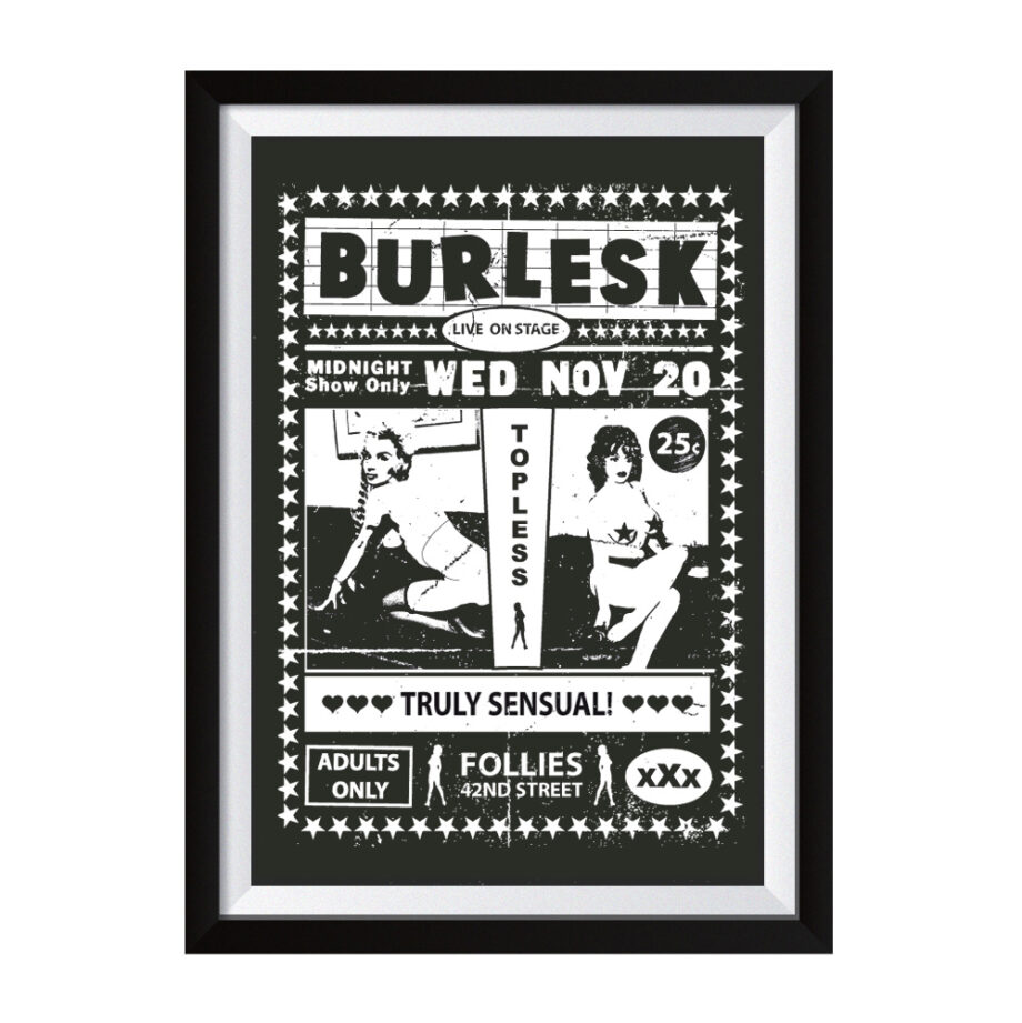 Burlesk Siebdruck Poster