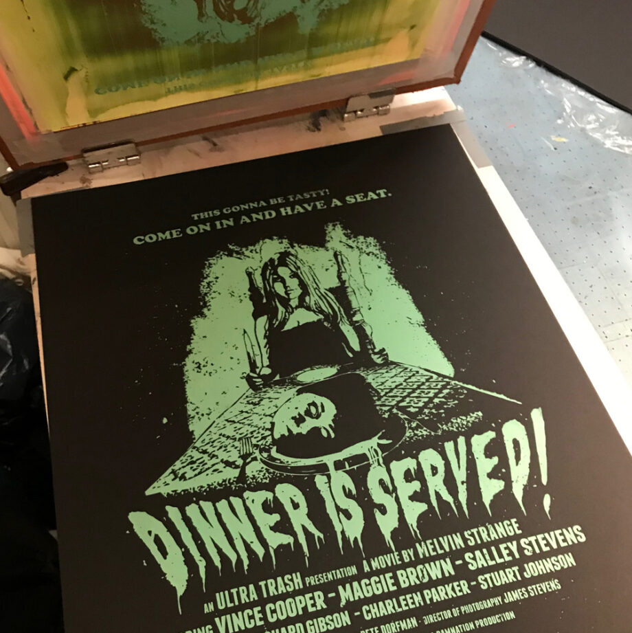 ultra-trash-dinner-is-served-screenprinted-poster-mintgreen-detail1