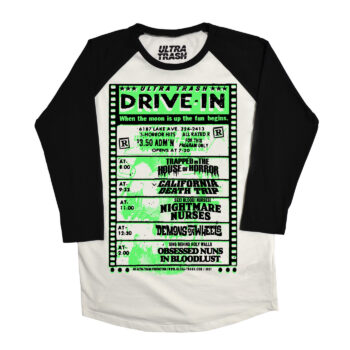 Ultra Trash Drive in T-Shirt 3/4 Sleeve Baseball Shirt