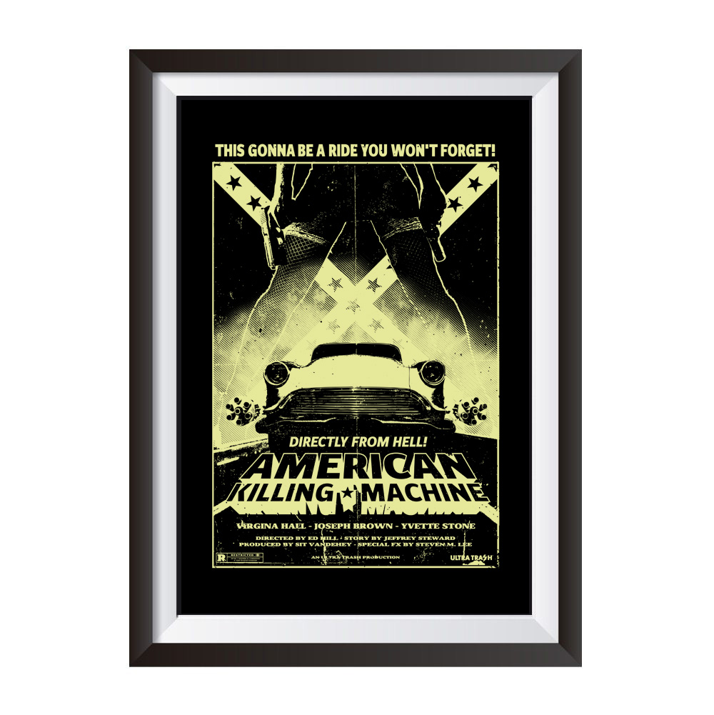 American Killing Machine Screenprint Poster Beige