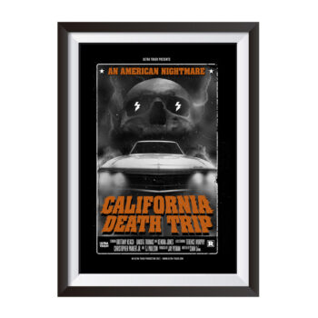 California Death Trip Screenprint Poster Orange