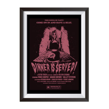 Dinner is served Siebdruck Poster pink