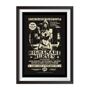 Nightmare Nurses Screenprint Poster Beige