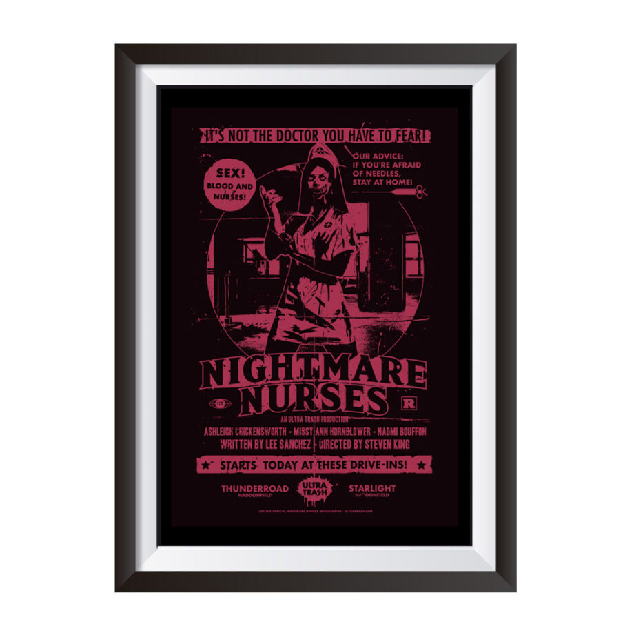 ultratrash-nightmare-nurses-red-screenprinted-poster