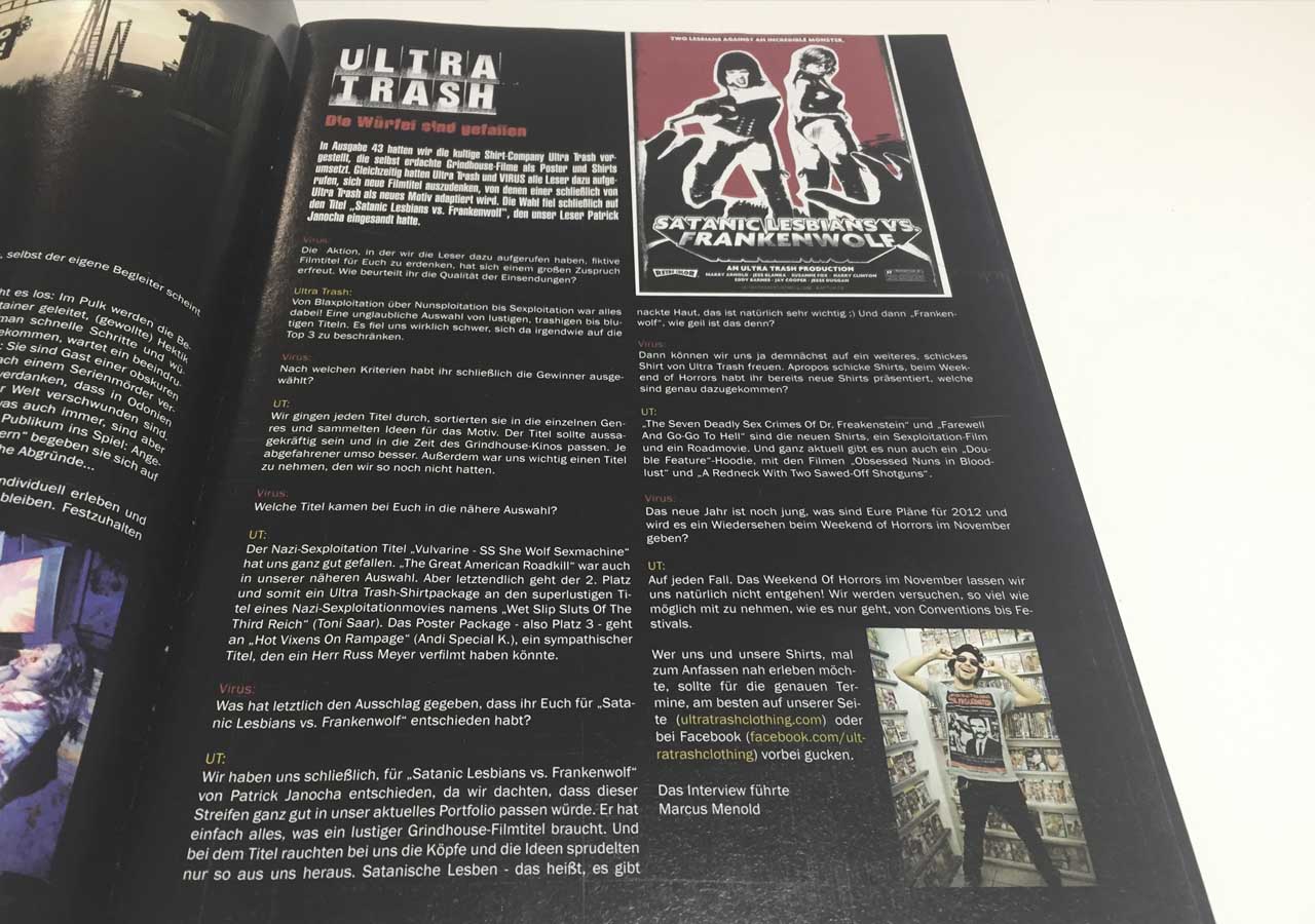 Ultra Trash im Virus Magazin 46