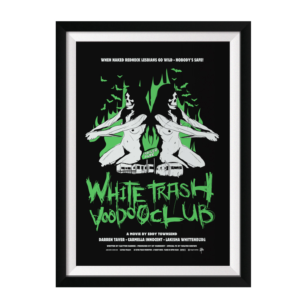 white-trash-voodoo-club-green-screenprinted-poster